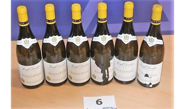 6 flessen à 75cl witte wijn JOSEPH DROUHIN,Pouilly-Fuissé, 2018, Frankrijk
